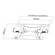 E+P Elektrik - Halterung für Audio-/Videosysteme Laptop/Notebook Halterung THA 1 bis max. 15,6Zoll
