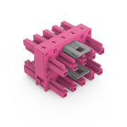 WAGO - Kompaktverteiler für steckbare Gebäudeinstallation 3-fach-Verteiler 5-polig 770-1746 Kod. B,pink − 25 Stück