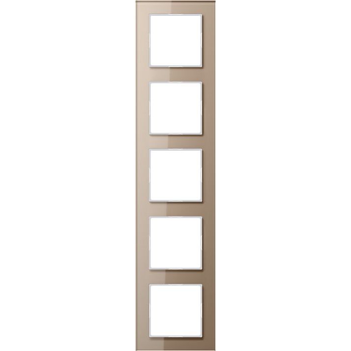 Jung - Abdeckrahmen Glasrahmen 5fach AC 585 GL CH waage-/senkrecht