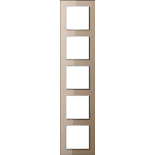 Jung - Abdeckrahmen Glasrahmen 5fach AC 585 GL CH waage-/senkrecht