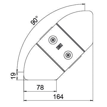 OBO Bettermann - Deckel Bogen für Kabeltragsystem Deckel für Bogen RBD W 100 FS winkelverst. B100mm