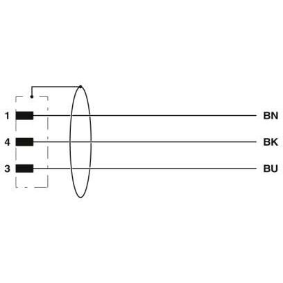 Phoenix Contact - Konfektioniertes Sensor-Aktor-Kabel Sensor-/Aktor-Kabel SAC-3P-M8MR/#1406059 − 50 Stück