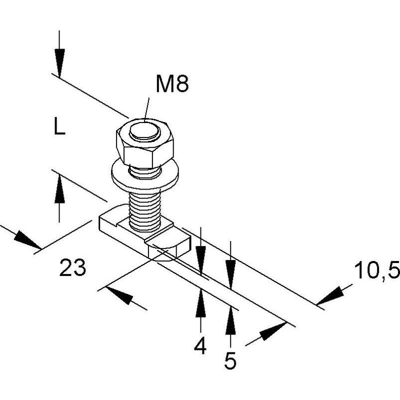 Niedax - Hammerkopfschraube Hammerkopfschrauben HM 308/30 − 100 Stück