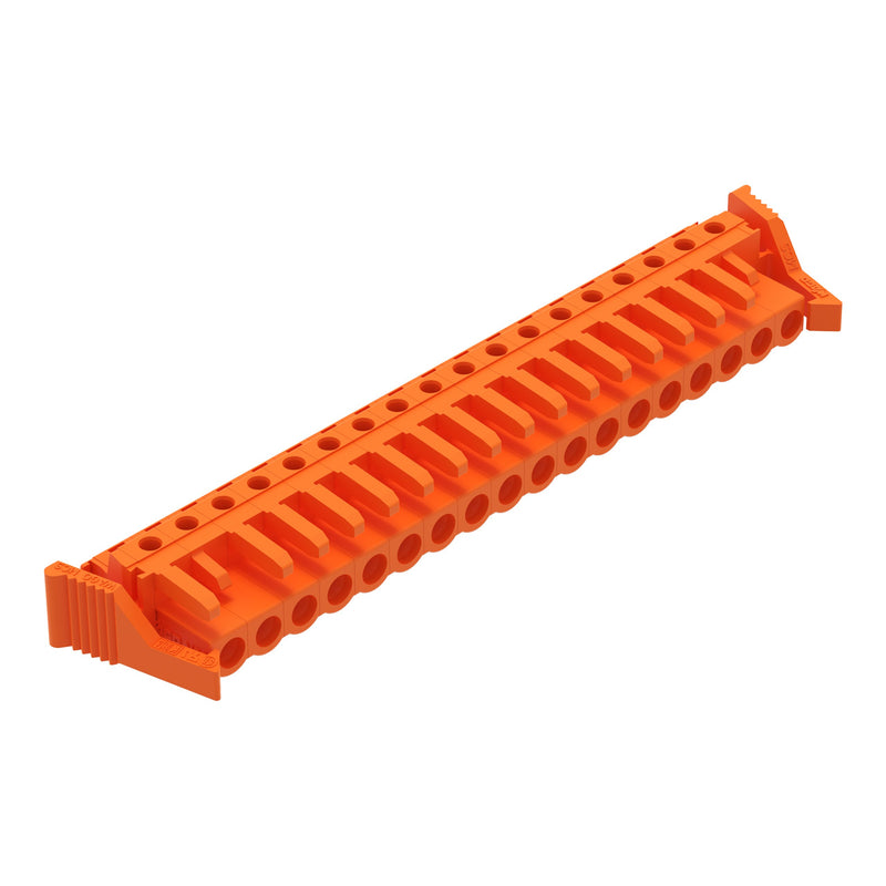 WAGO - Leiterplattensteckverbinder THT-Federleiste abgewink. 232-278/039-000 Maß 5,08mm,orange − 10 Stück