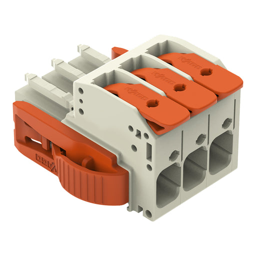 WAGO GmbH & Co. KG - Ein- und mehrpolige Klemmenleiste 1-Leiter-Federleiste 831-1103/038-000 Push-inCAGECLAMP,lgr − 24 Stück