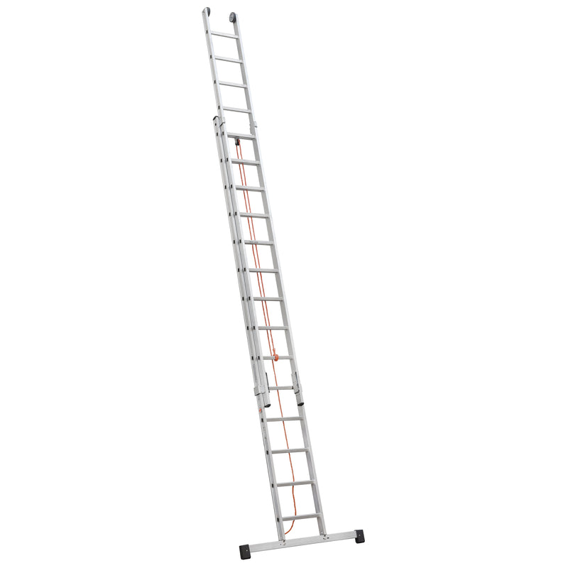 ILLER-LEITER - Sprossenleiter Sprossenschiebeleiter 6714 mit Traverse