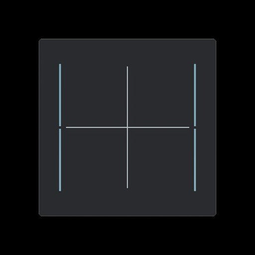 Busch-Jaeger - Bussystem-Tastwippe Abdeckung, 4-fach LFW/A.4.70.11-45m für Keypad