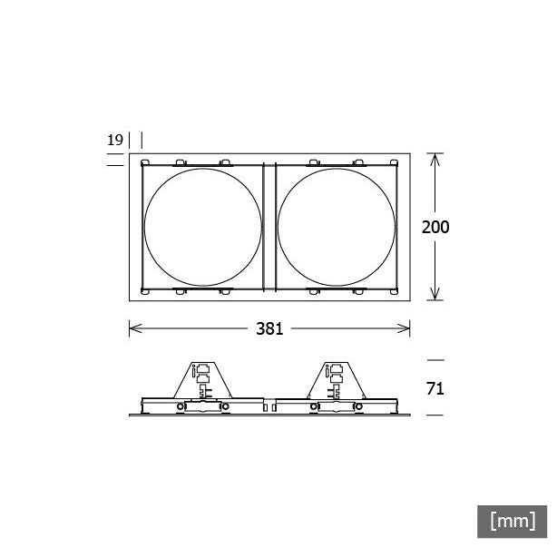 LTS Licht&Leuchten - Mechanisches Zubehör/Ersatzteile für Leuchten Einbaurahmen SCER 33.200 sw schwarz