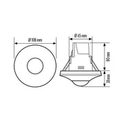 ESYLUX - Bussystem-Bewegungsmelder Präsenzmelder PD-C360bt#EP10428920 DALI-2, schwarz