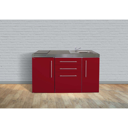 Stengel - Mini-Küche Miniküche Premiumline MPGSBR150GSGKFliBre Bordeauxrot