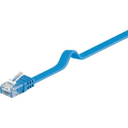 Goobay - Patchkabel Kupfer Flachkabel U/UTP Cat6a 96407 blau 1,5m