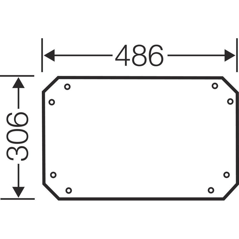 Hensel - Montageplatte für Verteilergehäuse Montageplatte FP MP 40 4mm stark