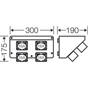 Hensel - Pultsystem Mi Connection Box Mi CB 19 4xCEE 16A, 3p., 230V