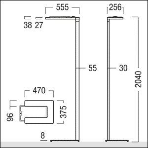 Zumtobel Group - Stehleuchte LED-Stehleuchte ARTELEA #42190025 940, silber