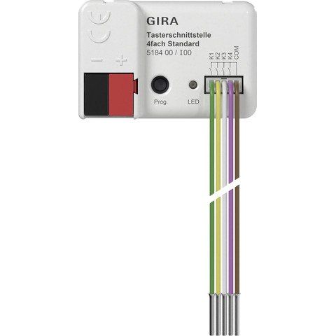 Gira - Bussystem-Binäreingang Tasterschnittst. 4f 518400 KNX Secure