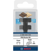 Bosch - Fräser PRO T-Nutfräser, 25 x 2608628353 L 5, Schaft 8 mm