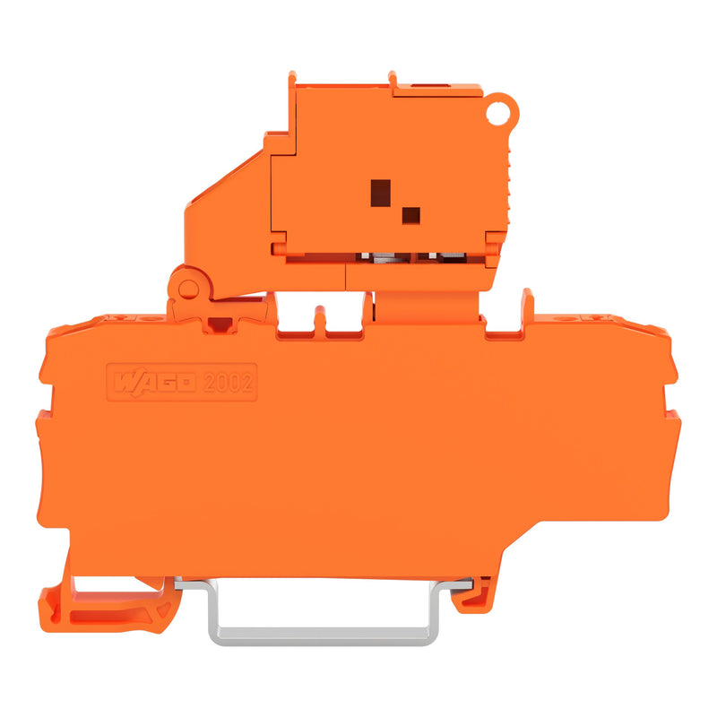 WAGO - Sicherungs-Reihenklemme 2-Leiter-Sicherungsklemme 2202-1912/1000-867 orange − 50 Stück