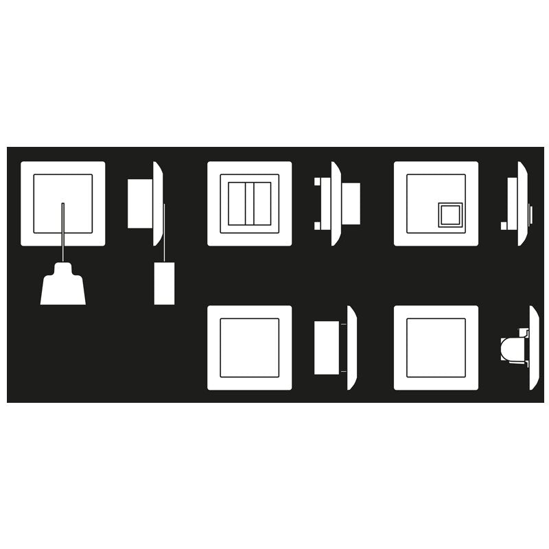 Jung - Behindertenelement für Installationsschalterprogramme Notrufset NRS AS 0834-2 WW