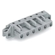 WAGO - Leiterplattensteckverbinder THT-Federleiste abgewink. 232-842/031-000 Maß 7,5mm,grau − 10 Stück