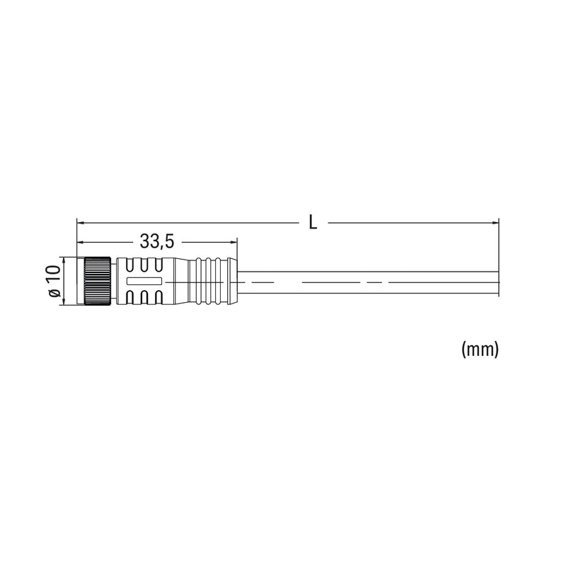 WAGO - Konfektioniertes Sensor-Aktor-Kabel Sensor-Aktorleitung axial 756-6101/030-015 M8-Buchse 3-polig