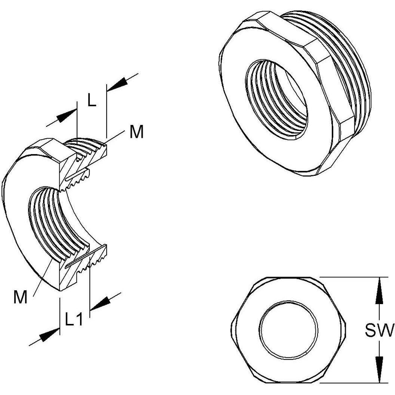 HKL - Erweiterungs-/Reduzierring Reduzierring 893M3225 − 50 Stück