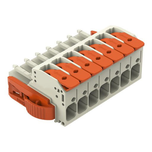 WAGO GmbH & Co. KG - Ein- und mehrpolige Klemmenleiste 1-Leiter-Federleiste 831-1107/038-000 Push-inCAGECLAMP,lgr − 12 Stück