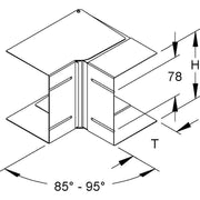Niedax - Inneneck für Geräteeinbaukanal GK-Inneneck 90Gr. GKIV 110-78T100 L 110x100mm