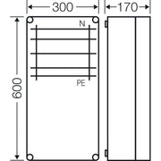 Hensel - Sammelschienengehäuse Mi 6457 250A 600x300x170mm
