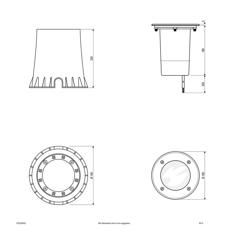 EVN Lichttechnik - Bodeneinbauleuchte LED-Bodeneinbauleuchte 679238402 IP67