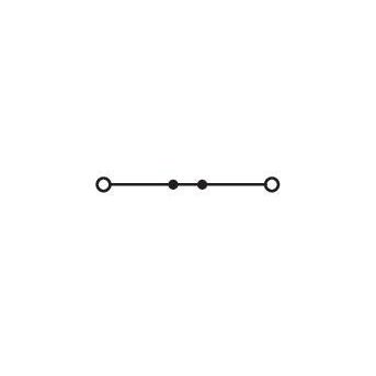 WAGO - Durchgangs-Reihenklemme 2L-Durchgangsklemme 2202-1202 2,5 qmm, or − 100 Stück