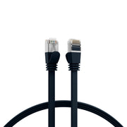 EFB-Elektronik - Patchkabel Kupfer Flachkabel U/FTP Cat.6A K5545SW.0,25 RJ45 schwarz 0,25m