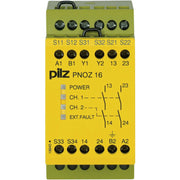 Pilz - Gerät zur Überwachung von sicherheitsgerichteten Stromkreisen Not-Aus-Schaltgerät PNOZ 16 #774060 24VAC 24VDC 2n/o