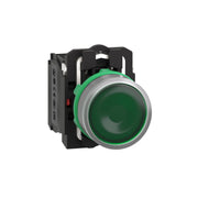 Schneider Electric - Drucktaster, Komplettgerät Leuchtdrucktaster XB5AW33B5C0 grün,22mm,24V,1S+1Ö