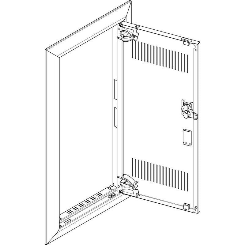 ABN - Tür/Bedientableau (Schaltschrank) Blendrahmen + Tür GBRU14TL für UP-VT,1x4-reihig