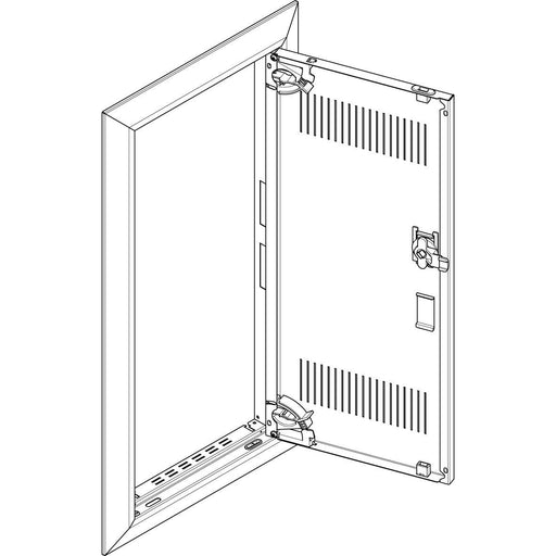 ABN - Tür/Bedientableau (Schaltschrank) Blendrahmen + Tür GBRU14TL für UP-VT,1x4-reihig