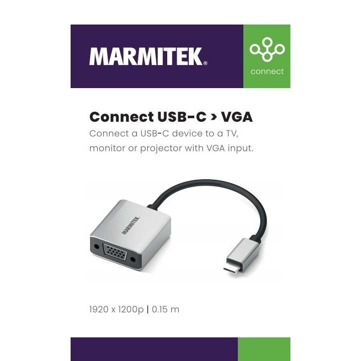 MARMITEK - Zubehör/Ersatzteile für Unterhaltungselektronik Adapter USB Typ C MARMITEK ConUSB-C/VG zu VGA