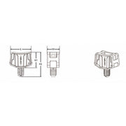 HellermannTyton - Befestigungssockel und -element für Kabelbinder 3-Wege-Abstandhalter 151-29500(100) 45Grd. schwarz − 100 Stück