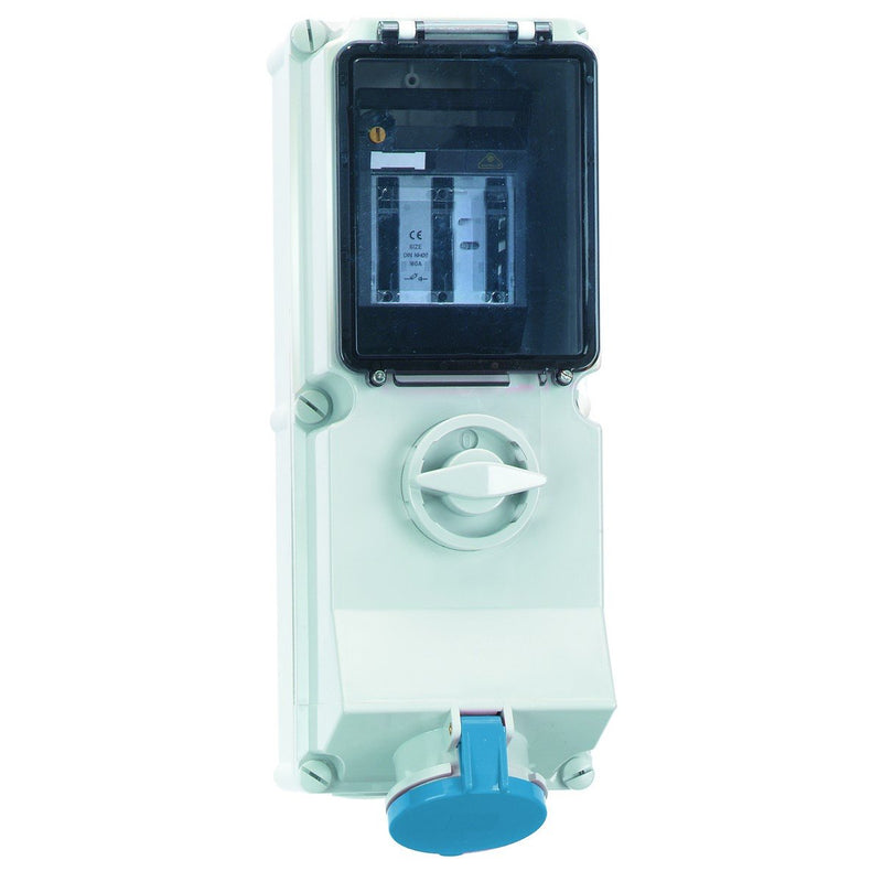 Bals Elektrotech - CEE-Steckdose abschaltbar, abgesichert (IEC 60309) Wandsteckdose abschaltbar 17037 abgesichert 63A 4p