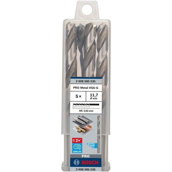 Bosch - Bohrer PRO Metal HSS-G 2608585535 Spiralbohrer 11,7 x