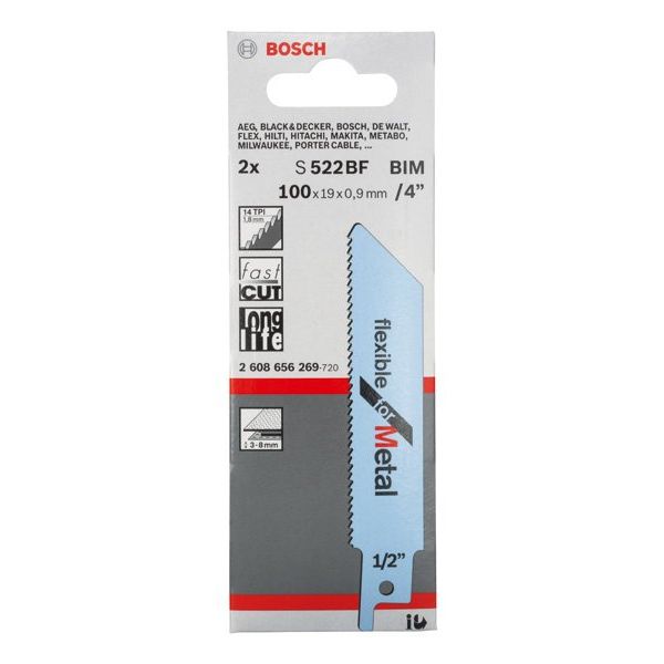 Bosch - Säbelsägeblatt Flexible for 2608656269 Metal, 2er-Pack