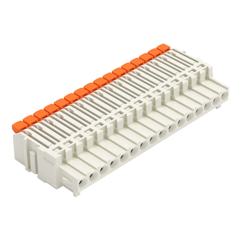 WAGO - Kabelsteckverbinder für Leiterplattensteckverbinder 1-Leiter-Federleiste,Hebel 2734-1116/327-000 PushinCAGECLAMP,lgr − 25 Stück