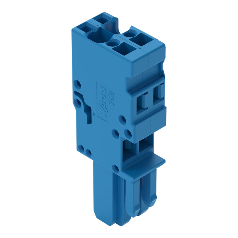 WAGO - Ein- und mehrpolige Klemmenleiste 1-Leiter-Federleiste 769-102/000-006 CAGE CLAMP,4mm²,blau − 100 Stück