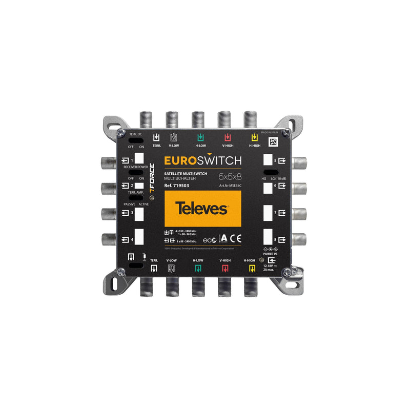 Televes - Multischalter 5 in 8 Guß MSE58C receiverp.,kask