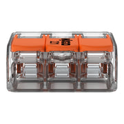 WAGO - Steckklemme Compact-Verbindungsklemme 221-413 3-Leiter bis 4qmm − 50 Stück