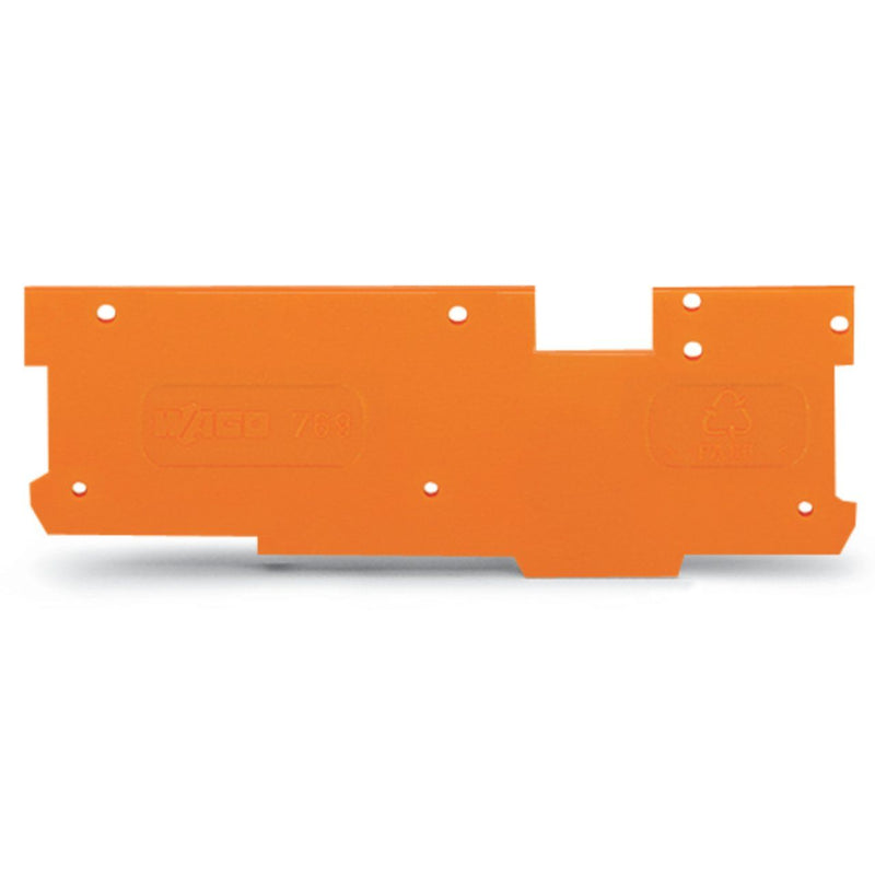 WAGO - Abschluss- und Zwischenplatte für Reihenklemme Abschluss-u.Zwischenplatte 769-321 1,1mm dick,orange − 25 Stück