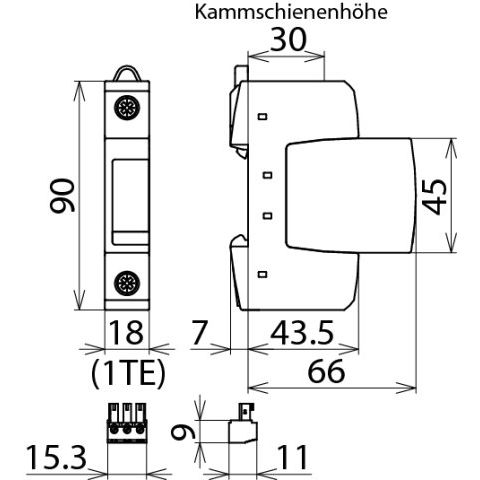 DEHN - Überspannungsableiter für Energietechnik/Stromversorgung ÜS-Ableiter DEHNguard DG S 320 FM