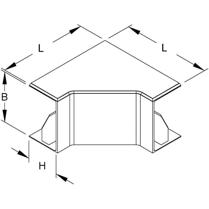 HKL - Inneneck für Leitungsführungskanal Inneneck lgr I4060.8 − 2 Stück
