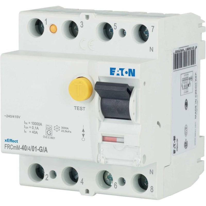 Eaton - Fehlerstrom-Schutzschalter FI-Schalter FRCMM-40/4/01-G/A 40A 100mA 4polig