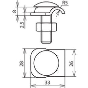 DEHN - Verbinder für Blitzschutz Klemmbock KB 6.10 FRM10X35 V2A Rd 6-10mm NIRO