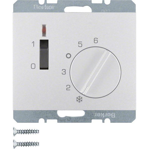 Berker - Raumthermostat Temperaturregler alu 20317103 24V Öffn/Zentralstck